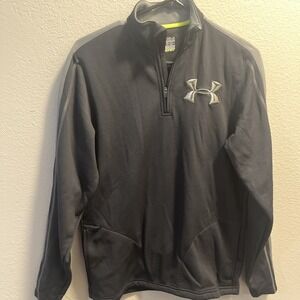 Under Armour Black Golf Catalyst Full Zip Loose Fit Mock Neck Jacket Men's Small